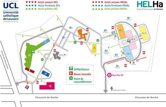 Plan du site UCL Mons